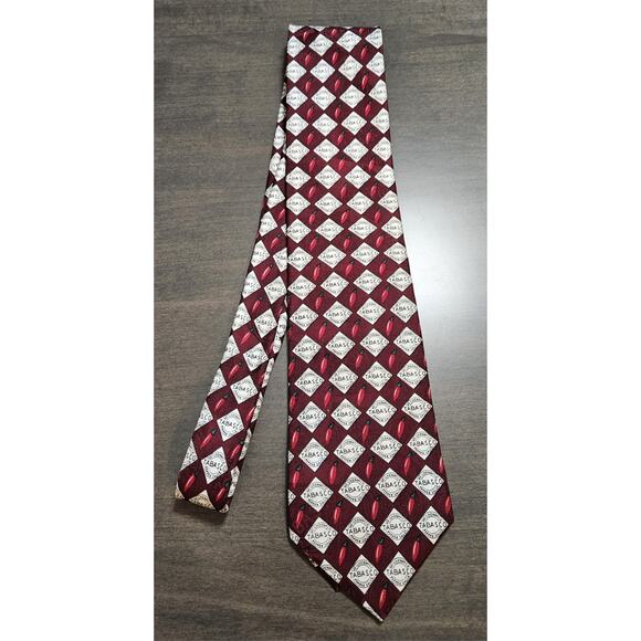 Lot of 2 Vintage Tabasco Men's Ties 100% Silk Novelty Used Great Condition - Picture 6 of 10